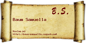 Baum Samuella névjegykártya